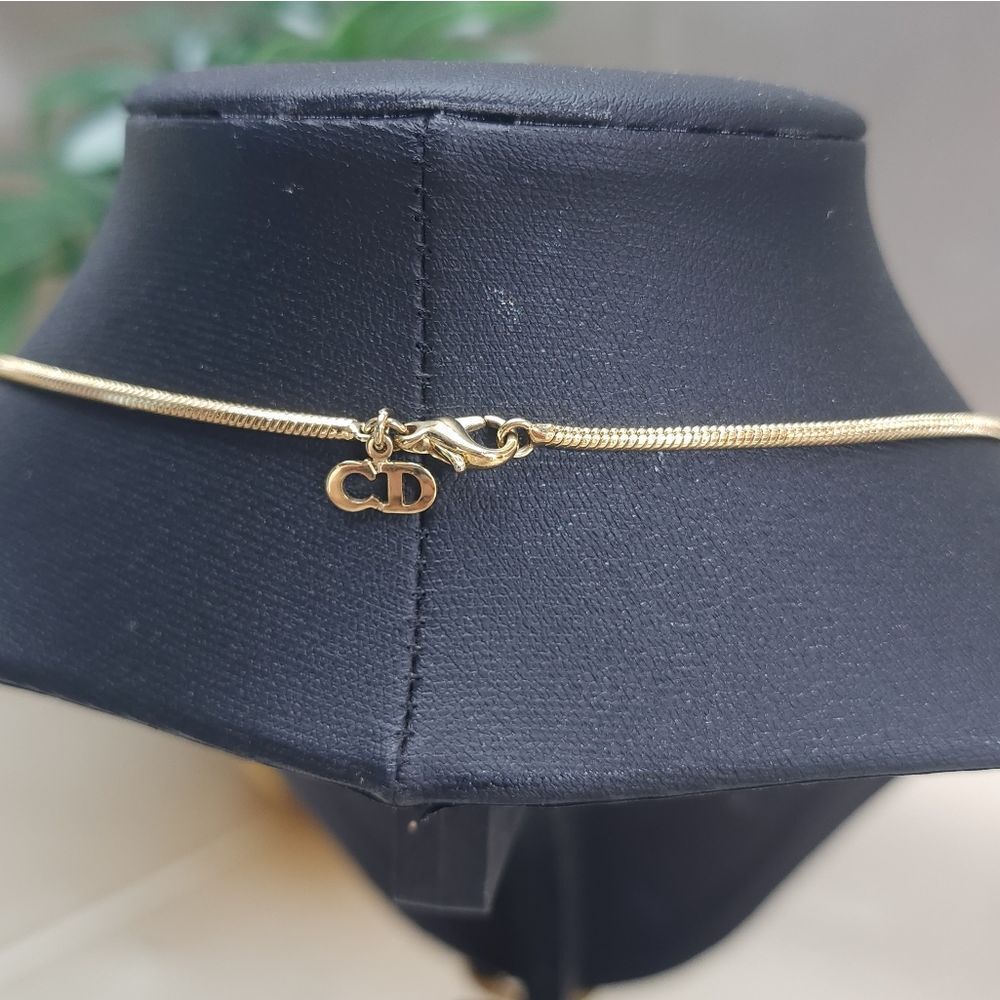 Authentic Christian Dior 90's Logo Necklace W/ Box - Picture 11 of 16